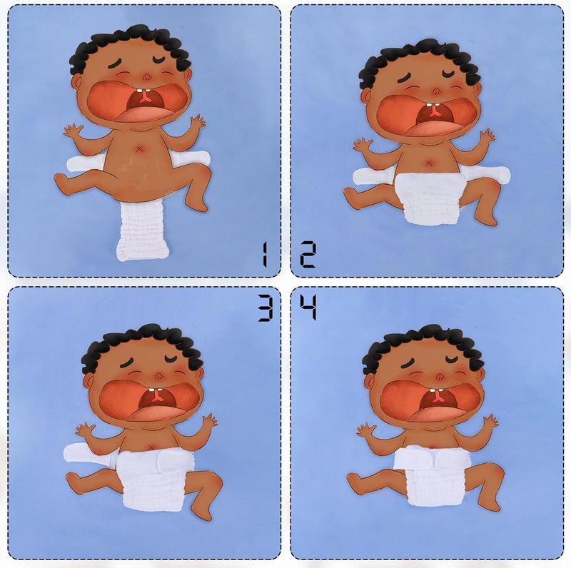 Max Shape 6 Pack Wearable Cotton Cloth Dipper Pants for Baby Girls and Boys,Adjustable Cotton Diaper 13 Layers - Image 5